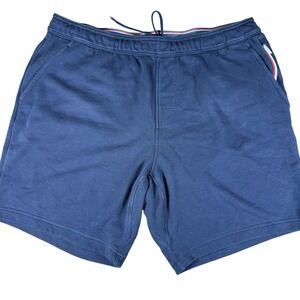 Fourlaps Athletic Shorts Mens XL Navy Blue Cotton Blend 7 Inch Inseam